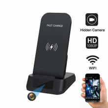 1080P Remote Monitoring WiFi Video Recording Spy Fast Wireless Charger Hidden Camera Storage 128g